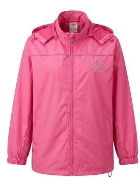 Whistler Canada Pink Windbreaker Jacket Zip Off Hood Mesh Lined Size Small